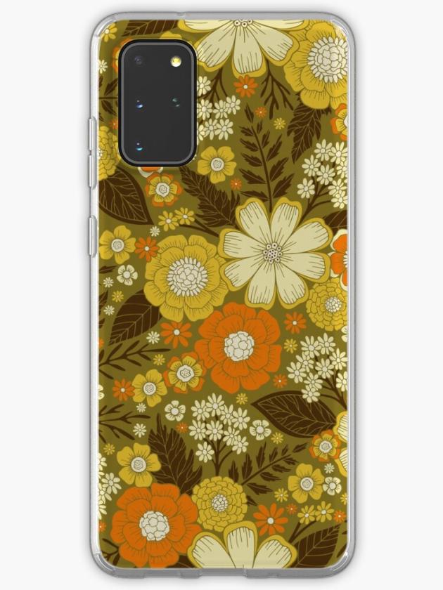 Galaxy S20+ | 1970S Retro/Vintage Floral Pattern Samsung Galaxy Phone Case Galaxy S20 Galaxy S20