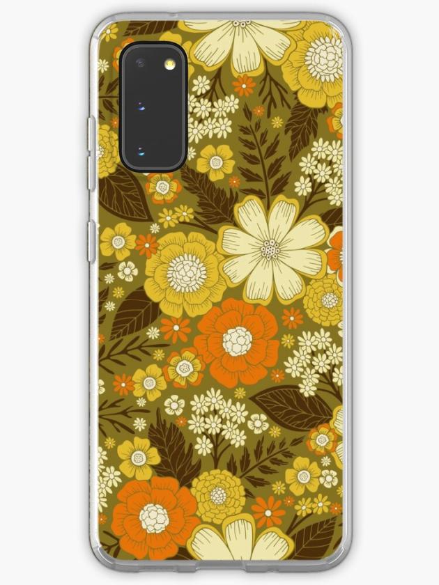 Galaxy S20 | 1970S Retro/Vintage Floral Pattern Samsung Galaxy Phone Case Galaxy S20 Galaxy S20