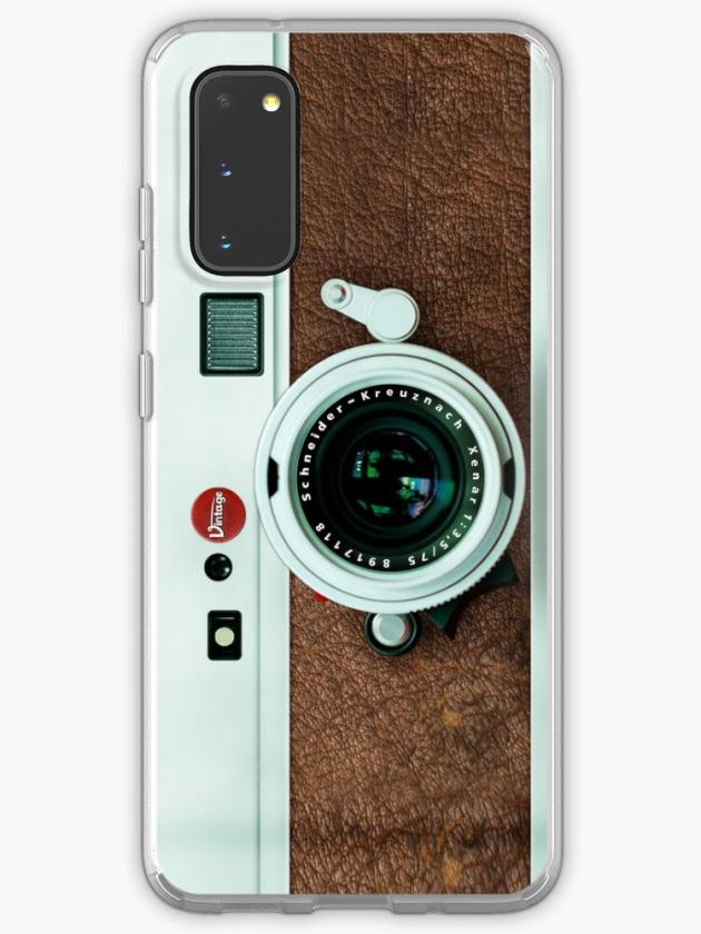 Galaxy S20 | Classic Retro Old Vintage Brown Leather Camera Samsung Galaxy Phone Case Galaxy S20 Galaxy S20