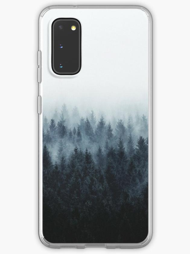 Galaxy S20 | High And Low // Romantasy Moody Wilderness Dream Forest With Cascadia Trees Covered In Magic Act Blue Fog  Samsung Galaxy Phone Case Galaxy S20 Galaxy S20