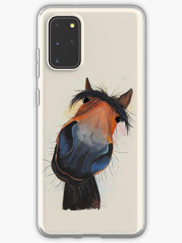 Galaxy S20+ | Horse Print ‘Happy Dave’ By Shirley Macarthur Samsung Galaxy Phone Case Galaxy S20 Galaxy S20