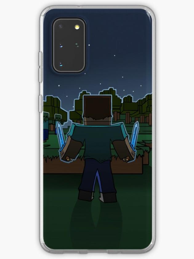 Galaxy S20+ | Minecraft Night Fighter Samsung Galaxy Phone Case Galaxy S20 Galaxy S20