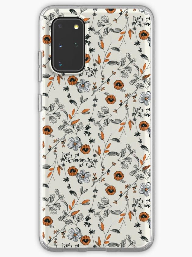 Galaxy S20+ | Orange Flower Pattern Samsung Galaxy Phone Case Galaxy S20 Galaxy S20