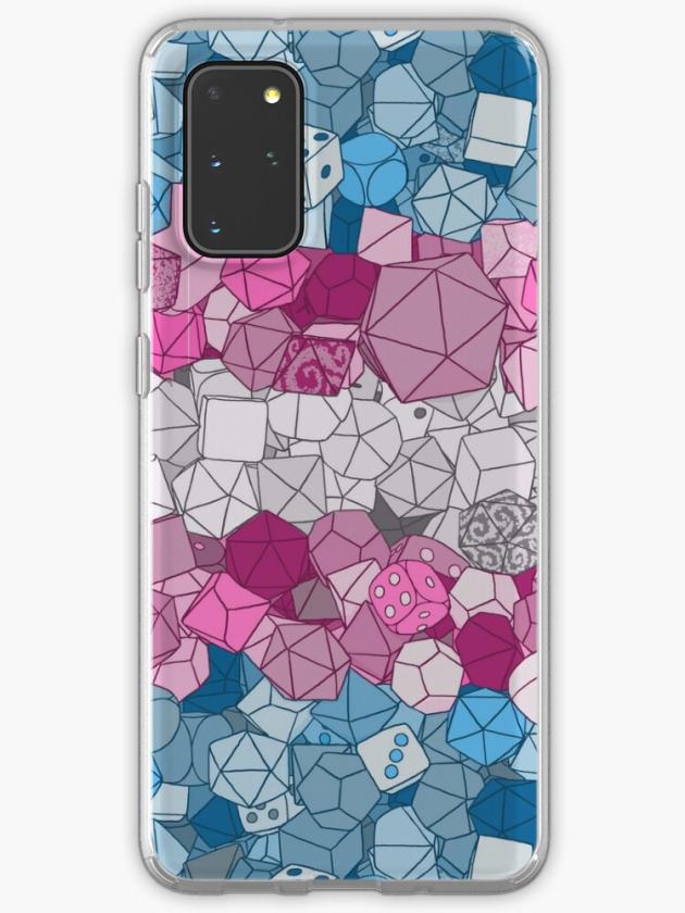 Galaxy S20+ | Trans Pride Rpg Dice Samsung Galaxy Phone Case Galaxy S20 Galaxy S20