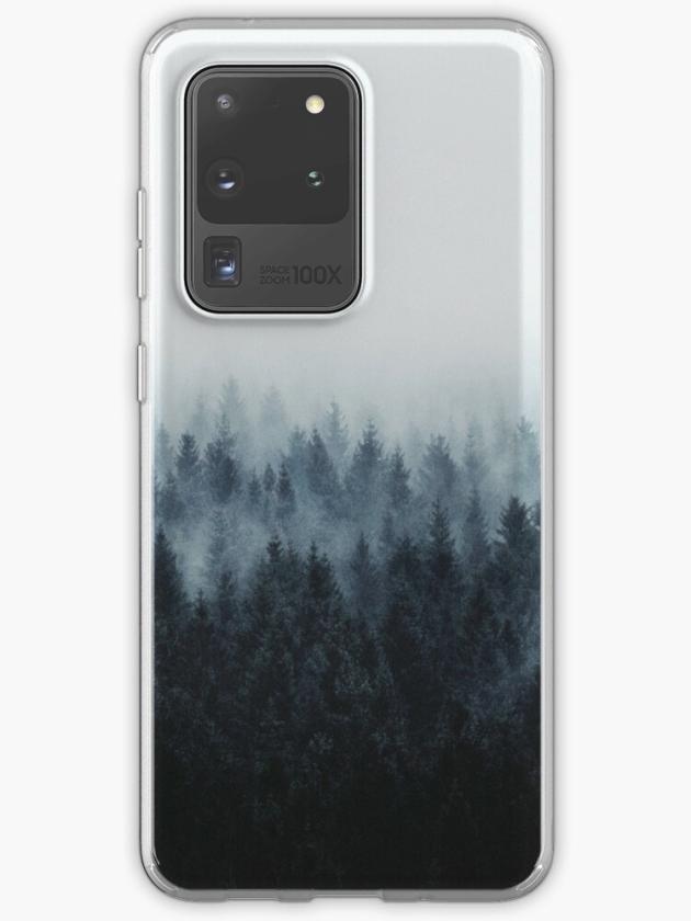 Galaxy S20 Ultra | High And Low // Romantasy Moody Wilderness Dream Forest With Cascadia Trees Covered In Magic Act Blue Fog  Samsung Galaxy Phone Case Galaxy S20 Ultra Galaxy S20 Ultra