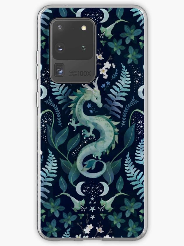 Galaxy S20 Ultra | Mystic Woodland Dragon In Green And Blue Watercolour Samsung Galaxy Phone Case Galaxy S20 Ultra Galaxy S20 Ultra