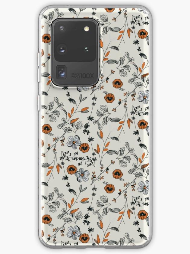 Galaxy S20 Ultra | Orange Flower Pattern Samsung Galaxy Phone Case Galaxy S20 Ultra Galaxy S20 Ultra