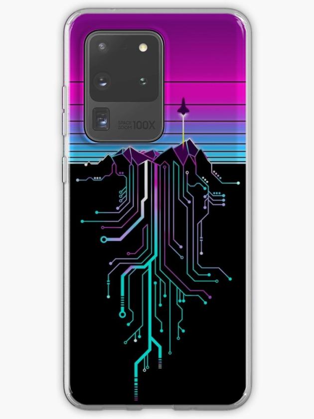 Galaxy S20 Ultra | Vaporwave Aesthetic Cyberpunk Mountain Sunset Samsung Galaxy Phone Case Galaxy S20 Ultra Galaxy S20 Ultra