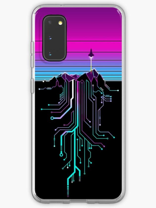 Galaxy S20 | Vaporwave Aesthetic Cyberpunk Mountain Sunset Samsung Galaxy Phone Case Galaxy S20 Galaxy S20