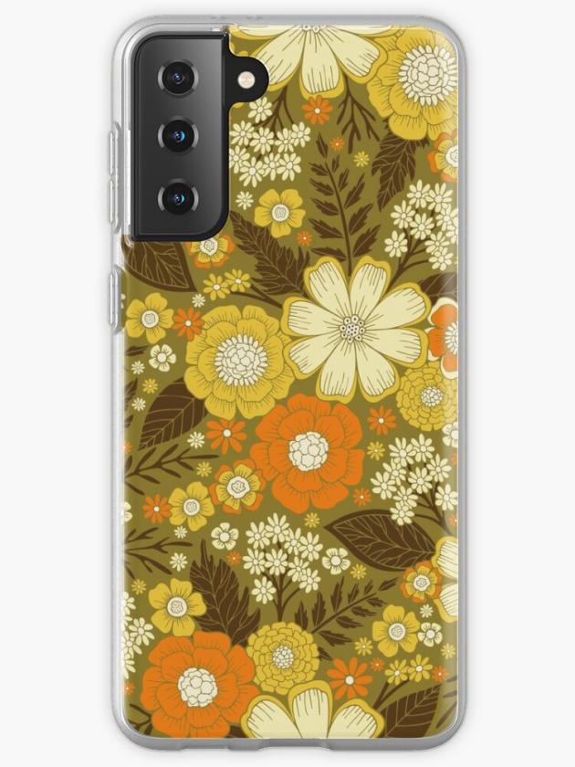 Galaxy S21+ | 1970S Retro/Vintage Floral Pattern Samsung Galaxy Phone Case Galaxy S21 Galaxy S21