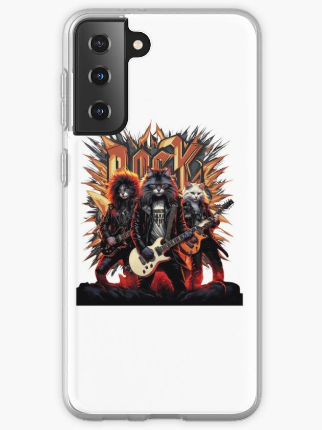 Galaxy S21+ | Black Cat Rock N Roll  Samsung Galaxy Phone Case Galaxy S21 Galaxy S21