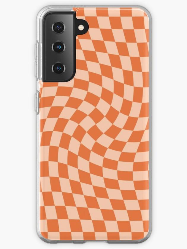 Galaxy S21 | Check Iv – Orange Twist Samsung Galaxy Phone Case Galaxy S21 Galaxy S21