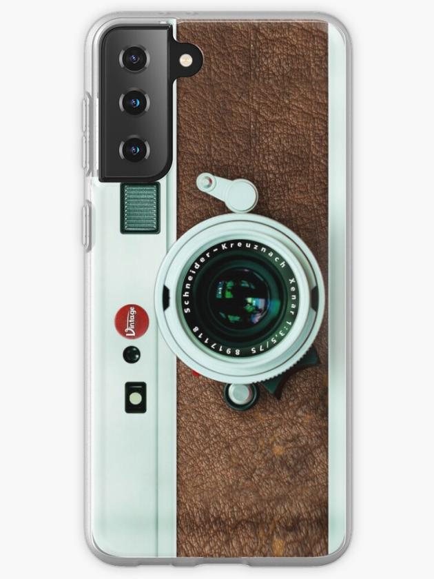 Galaxy S21+ | Classic Retro Old Vintage Brown Leather Camera Samsung Galaxy Phone Case Galaxy S21 Galaxy S21