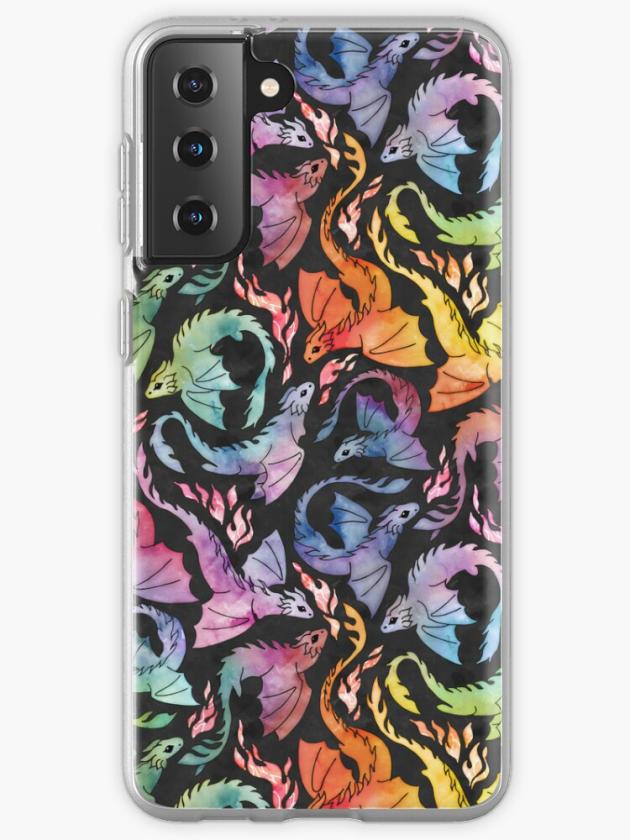 Galaxy S21+ | Dragon Fire Dark Rainbow Samsung Galaxy Phone Case Galaxy S21 Galaxy S21