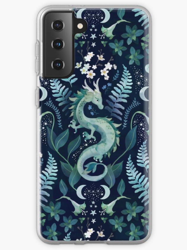 Galaxy S21+ | Mystic Woodland Dragon In Green And Blue Watercolour Samsung Galaxy Phone Case Galaxy S21 Galaxy S21