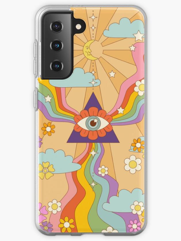 Galaxy S21 | Retro Hippie Boho Rainbow Print  Samsung Galaxy Phone Case Galaxy S21 Galaxy S21