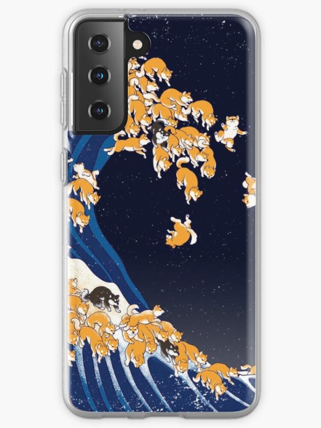 Galaxy S21+ | Shiba Inu The Great Wave In Night Samsung Galaxy Phone Case Galaxy S21 Galaxy S21