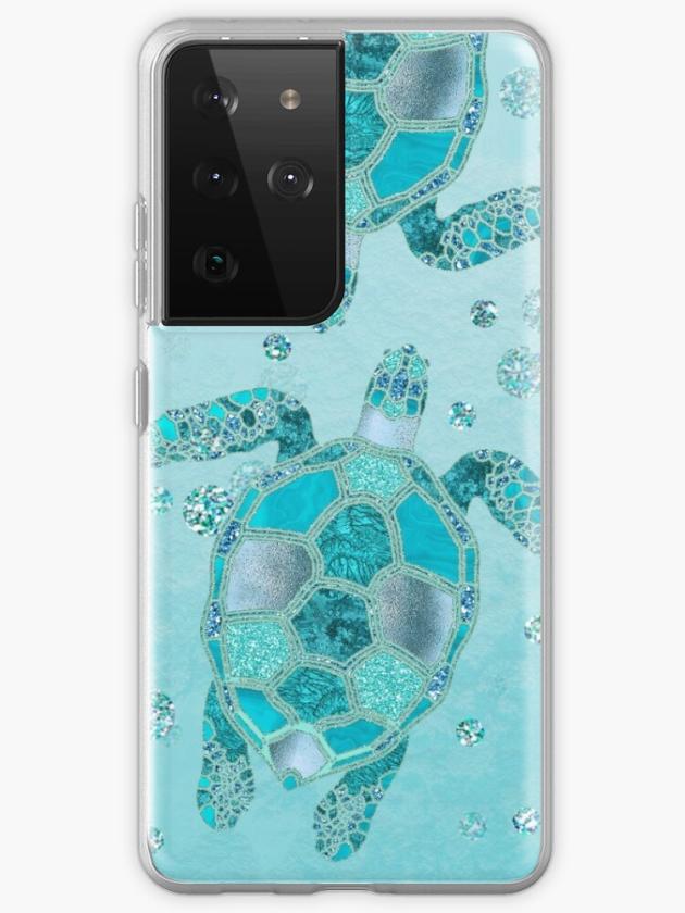 Galaxy S21 Ultra | Glamour Aqua Turquoise Turtle Underwater Scenery Samsung Galaxy Phone Case Galaxy S21 Ultra Galaxy S21 Ultra