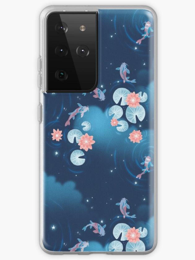 Galaxy S21 Ultra | Koi Pond – Night Samsung Galaxy Phone Case Galaxy S21 Ultra Galaxy S21 Ultra