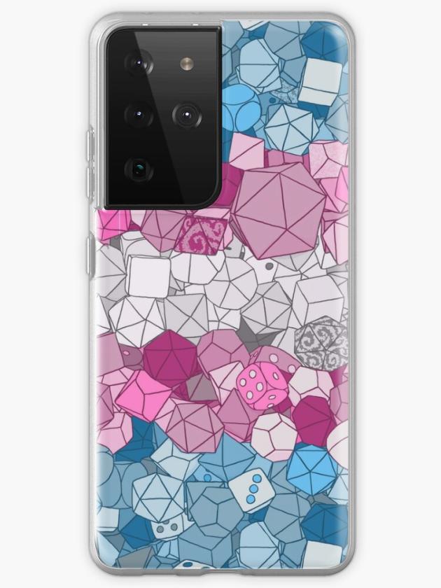 Galaxy S21 Ultra | Trans Pride Rpg Dice Samsung Galaxy Phone Case Galaxy S21 Ultra Galaxy S21 Ultra