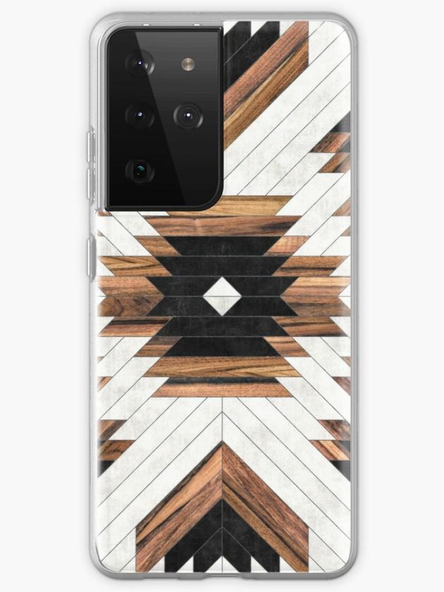 Galaxy S21 Ultra | Urban Tribal Pattern No.5 – Aztec – Concrete And Wood Samsung Galaxy Phone Case Galaxy S21 Ultra Galaxy S21 Ultra