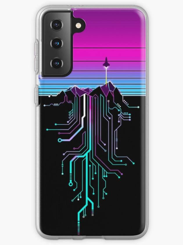 Galaxy S21+ | Vaporwave Aesthetic Cyberpunk Mountain Sunset Samsung Galaxy Phone Case Galaxy S21 Galaxy S21