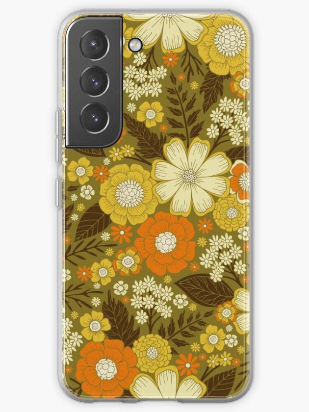 Galaxy S22 | 1970S Retro/Vintage Floral Pattern Samsung Galaxy Phone Case Galaxy S22 Galaxy S22