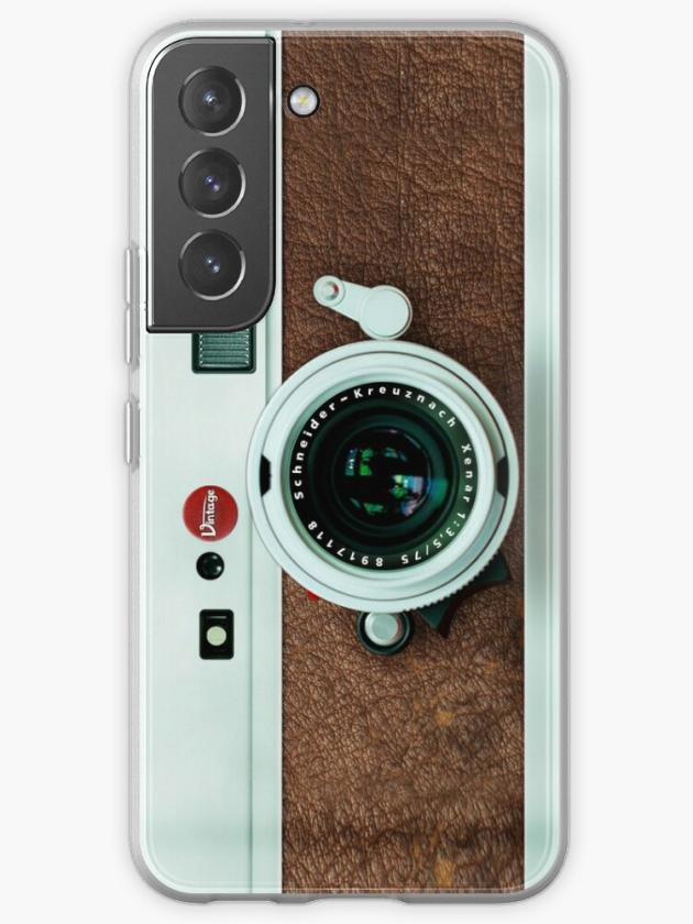 Galaxy S22 | Classic Retro Old Vintage Brown Leather Camera Samsung Galaxy Phone Case Galaxy S22 Galaxy S22