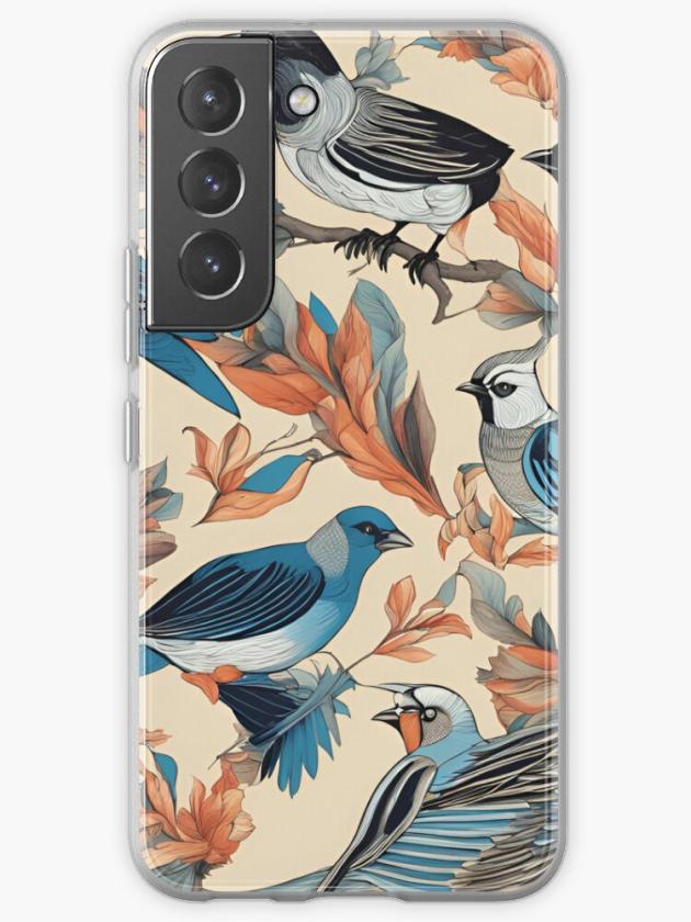 Galaxy S22 | Fauna Pattern (Birds Pattern Design) Samsung Galaxy Phone Case Galaxy S22 Galaxy S22