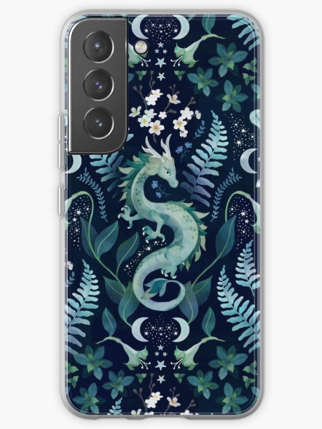 Galaxy S22 | Mystic Woodland Dragon In Green And Blue Watercolour Samsung Galaxy Phone Case Galaxy S22 Galaxy S22