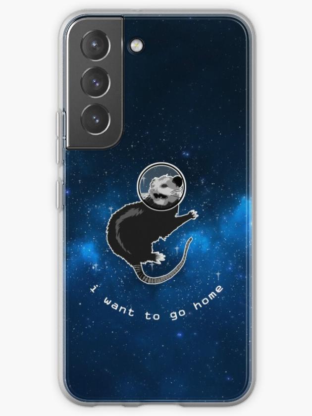 Galaxy S22 | Space Possum – Funny Introvert Anxiety Outer Space Design Samsung Galaxy Phone Case Galaxy S22 Galaxy S22