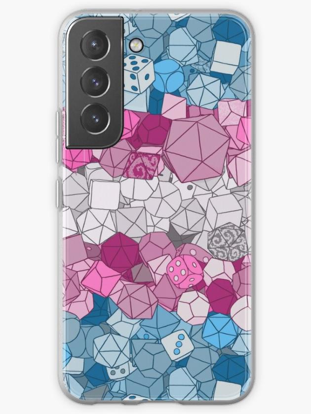 Galaxy S22 | Trans Pride Rpg Dice Samsung Galaxy Phone Case Galaxy S22 Galaxy S22