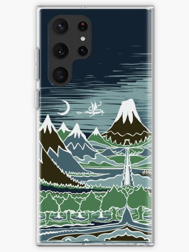 Galaxy S22 Ultra | A Halflings Journey On A Mountain Path Through An Elven Wood In The Style Of J.R.R.Tolkien Samsung Galaxy Phone Case Galaxy S22 Ultra Galaxy S22 Ultra