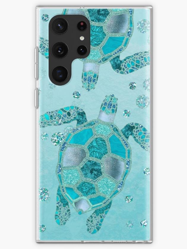 Galaxy S22 Ultra | Glamour Aqua Turquoise Turtle Underwater Scenery Samsung Galaxy Phone Case Galaxy S22 Ultra Galaxy S22 Ultra