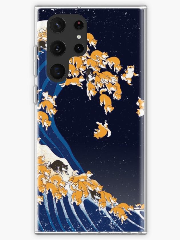 Galaxy S22 Ultra | Shiba Inu The Great Wave In Night Samsung Galaxy Phone Case Galaxy S22 Ultra Galaxy S22 Ultra