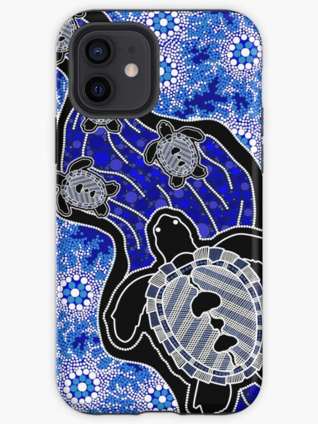 Iphone 12 | Authentic Aboriginal Art – Baby Sea Turtles Iphone Case Iphone 12 Iphone 12