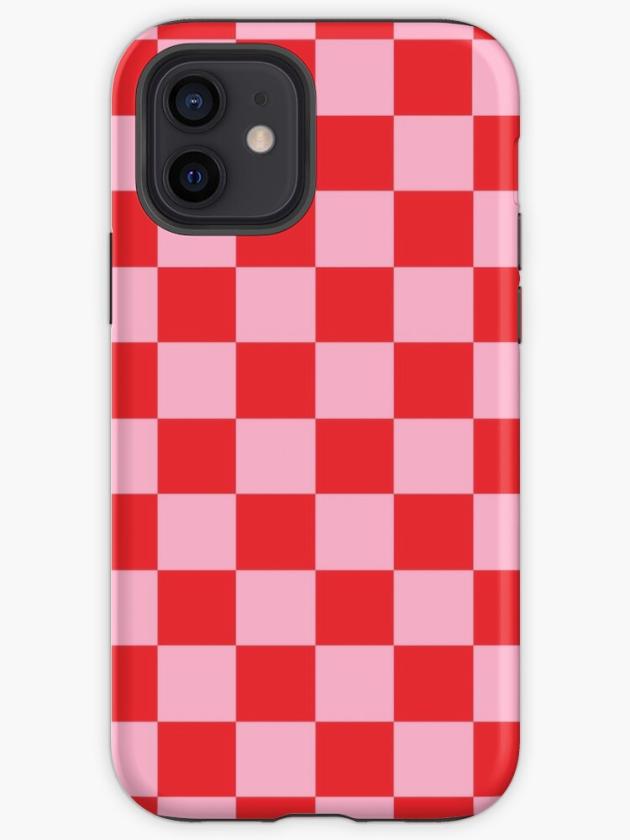 Iphone 12 | Checkered Pink And Red Iphone Case Iphone 12 Iphone 12