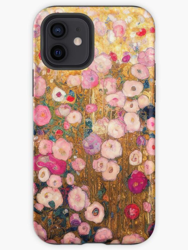 Iphone 12 | Gustav Klimt Pink Flower Garden Iphone Case Iphone 12 Iphone 12