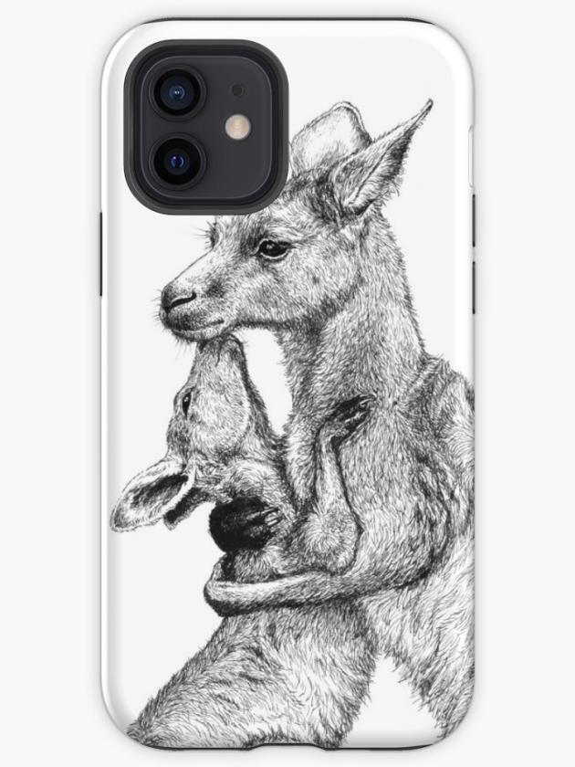 Iphone 12 | Kangaroo Cuddle – Mother And Baby Roo Iphone Case Iphone 12 Iphone 12