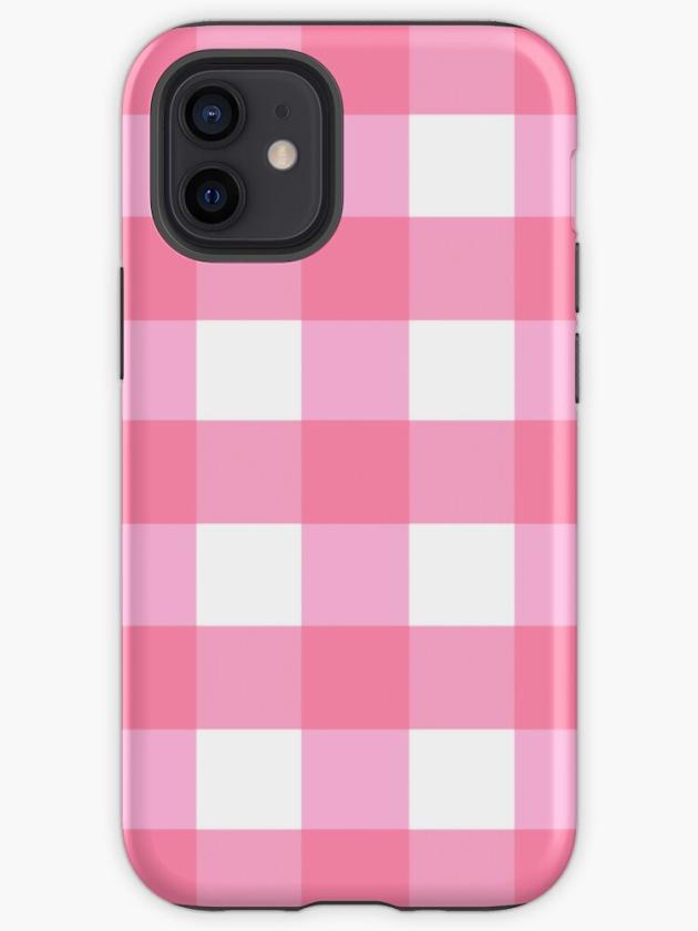 Iphone 12 Mini | Gingham – Candy Pink Iphone Case Iphone 12 Mini Iphone 12 Mini