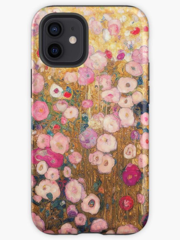 Iphone 12 Mini | Gustav Klimt Pink Flower Garden Iphone Case Iphone 12 Mini Iphone 12 Mini