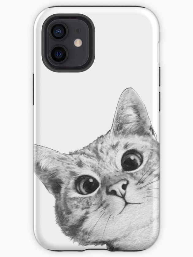 Iphone 12 Mini | Sneaky Cat Iphone Case Iphone 12 Mini Iphone 12 Mini