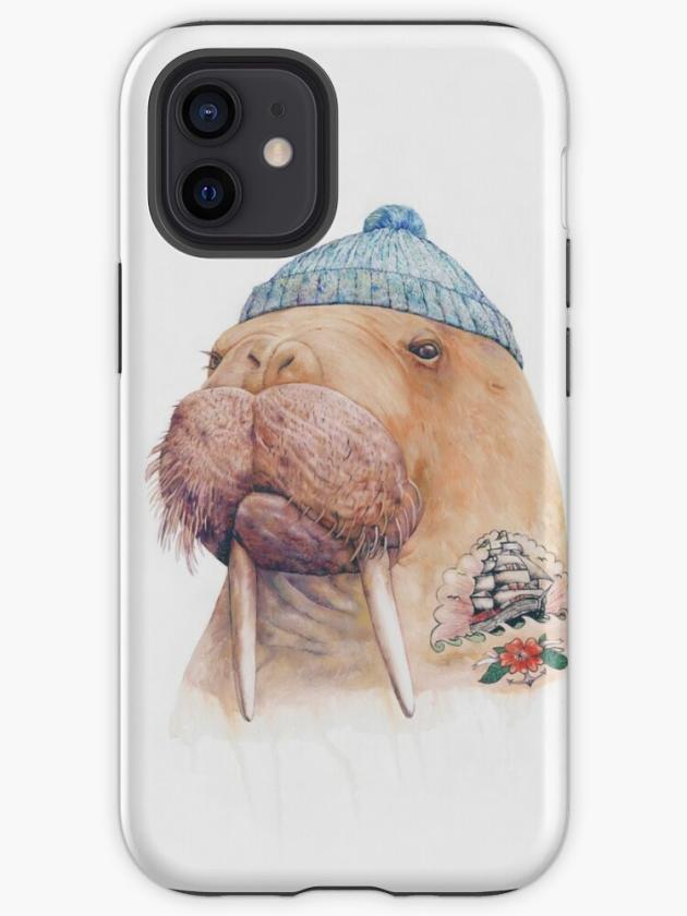 Iphone 12 Mini | Tattooed Walrus Iphone Case Iphone 12 Mini Iphone 12 Mini