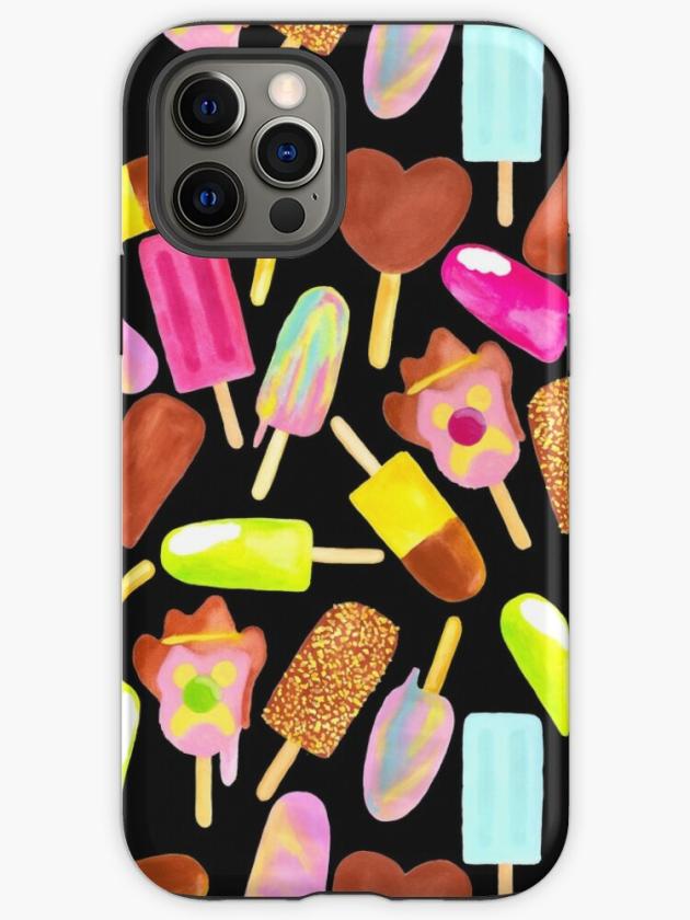 Iphone 12 Pro | Aussie Ice Creams | Scatter | Black Iphone Case Iphone 12 Pro Iphone 12 Pro