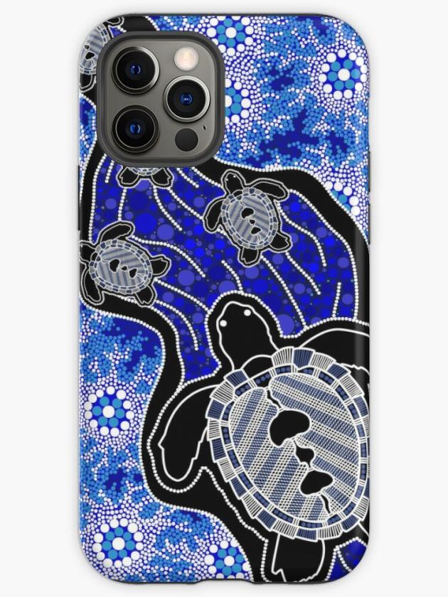 Iphone 12 Pro | Authentic Aboriginal Art – Baby Sea Turtles Iphone Case Iphone 12 Pro Iphone 12 Pro