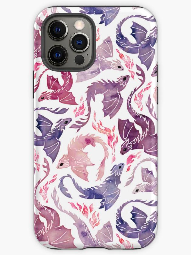 Iphone 12 Pro | Dragon Fire Pink & Purple Iphone Case Iphone 12 Pro Iphone 12 Pro