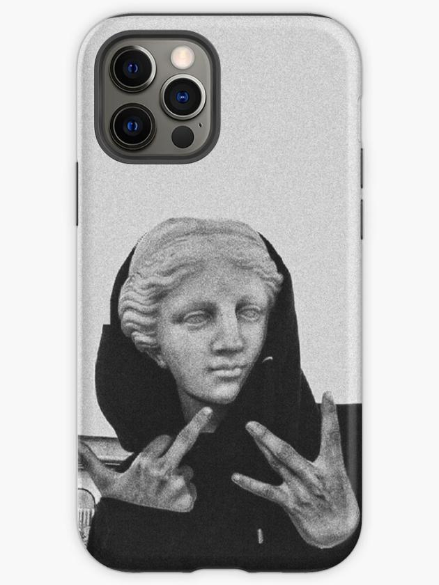 Iphone 12 Pro | Greek Statue Wearing Hoodie Iphone Case Iphone 12 Pro Iphone 12 Pro