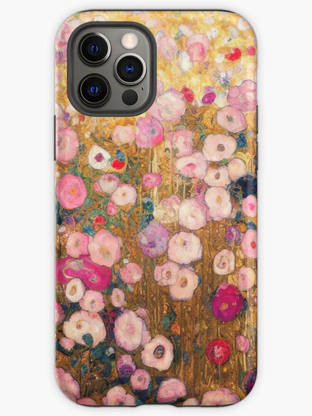 Iphone 12 Pro | Gustav Klimt Pink Flower Garden Iphone Case Iphone 12 Pro Iphone 12 Pro