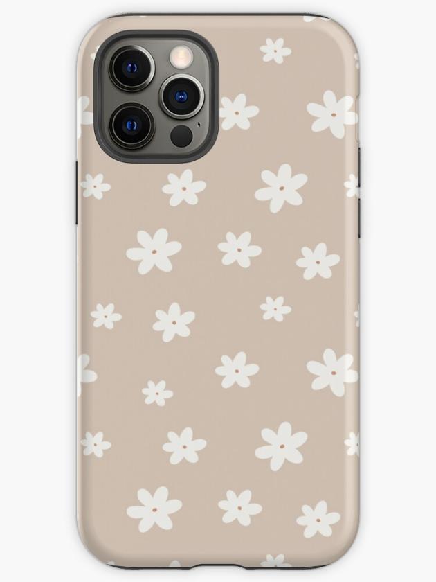 Iphone 12 Pro | Simple Daisy Pattern –  White Daisy’s  Iphone Case Iphone 12 Pro Iphone 12 Pro