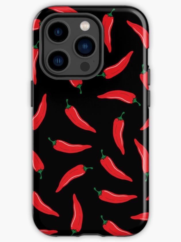 Iphone 14 Pro | Chilli Pepper – Black Background Iphone Case Iphone 14 Pro Iphone 14 Pro